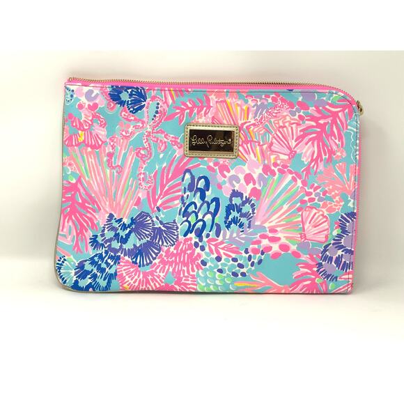 Lilly Pulitzer Laptop Notebook Tablet Sleeve Splendor In The Sand - Picture 1 of 6